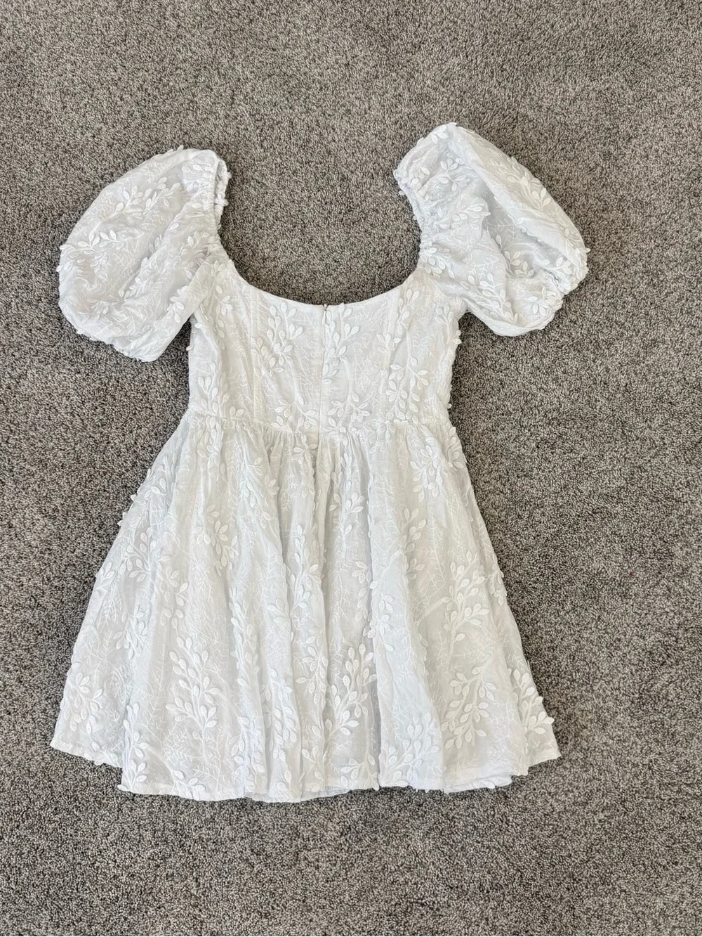 Showpo Esthela White Mini Dress Puff Sleeve Corset Fairy Princess Women’s US 10 - Picture 14 of 16